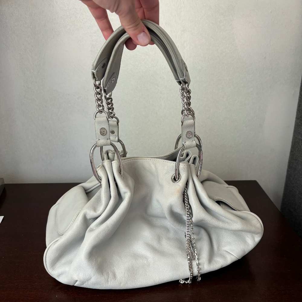 Juicy Couture Vintage Baby Fluffy light blue leather handbag